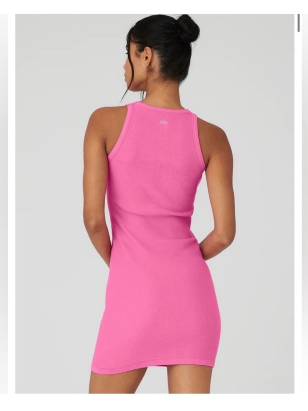 Alo Pink Ribbed Tank Dress - Picture 4 of 4
